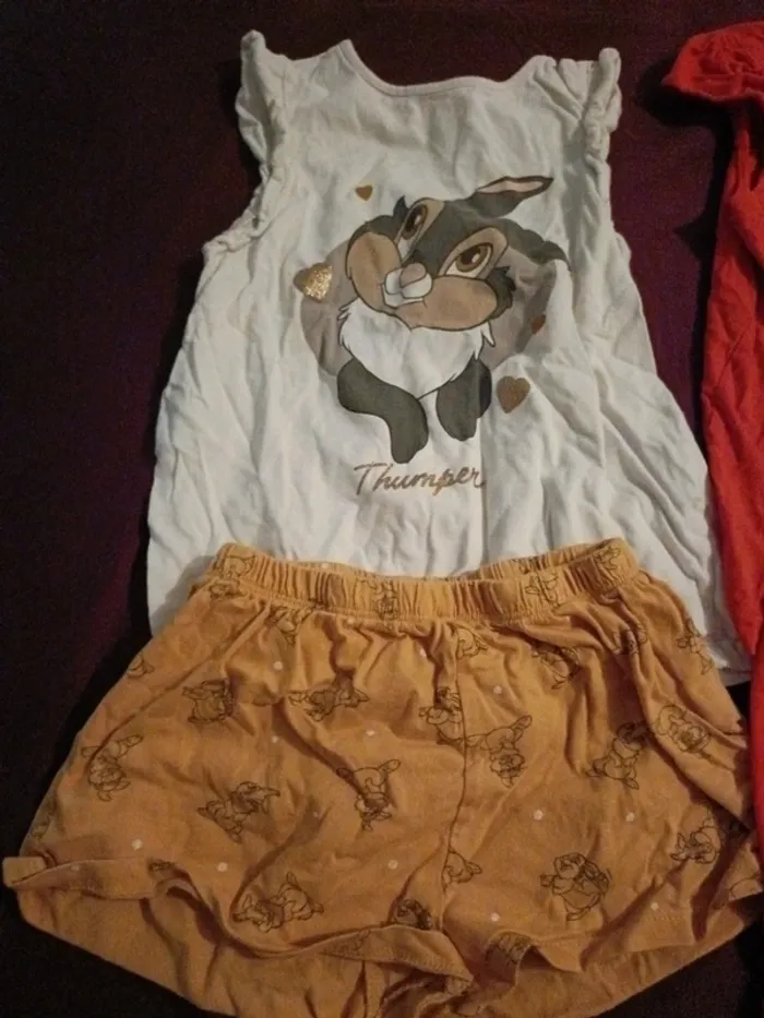 Deux pyjamas deux pièces Disney panpan emoji 10 ans - photo numéro 2