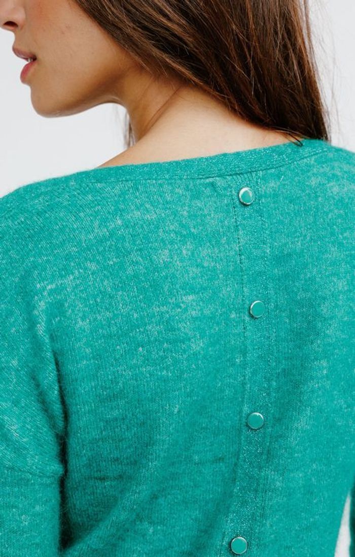 Pull manches longues - vert lagon - taille 5 - Armand Thiery - photo numéro 3