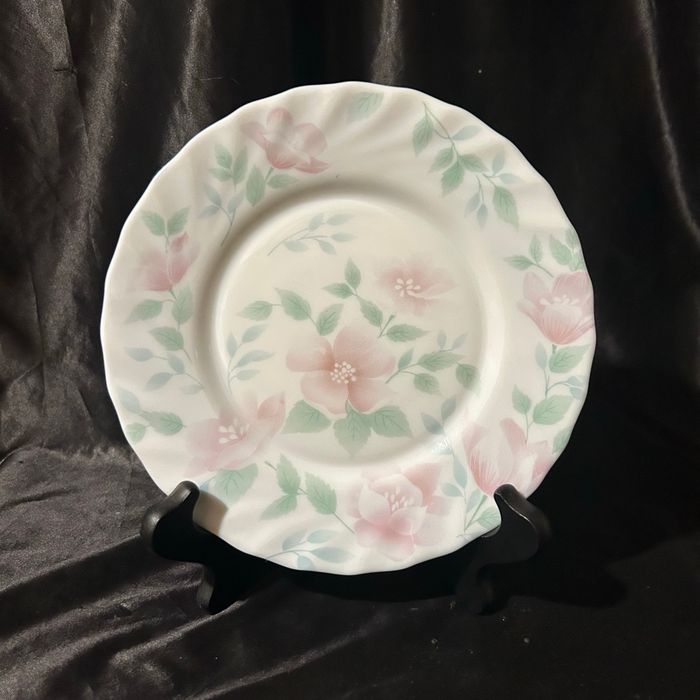 6 assiettes à dessert vintage fleuries Arcopal Floralie - photo numéro 2