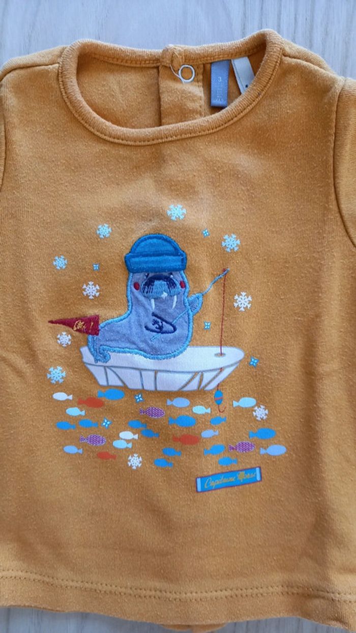 T-shirt manches longues taille 3 mois - photo numéro 2