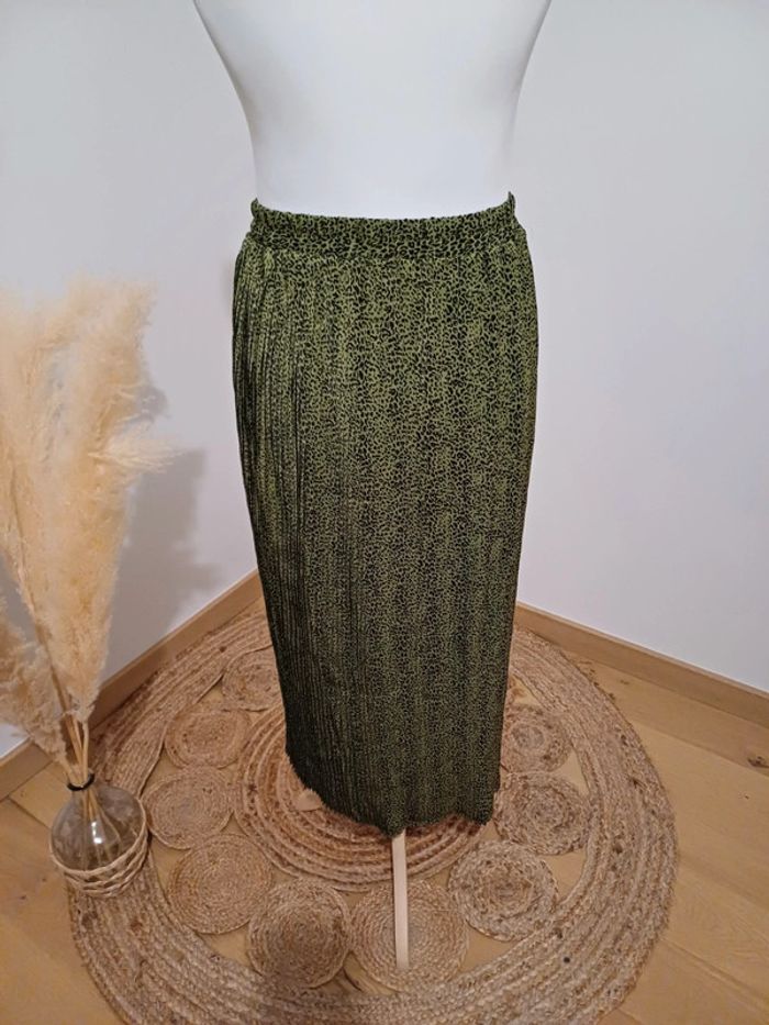 Jupe longue plissée Kaki/verte Lilie Rose taille L/XL 40/42 - photo numéro 5