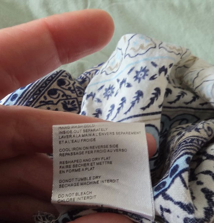 It Hippie Robe Courte Viscose Motifs Paisley Bleu Très Bon État Taille S - photo numéro 6