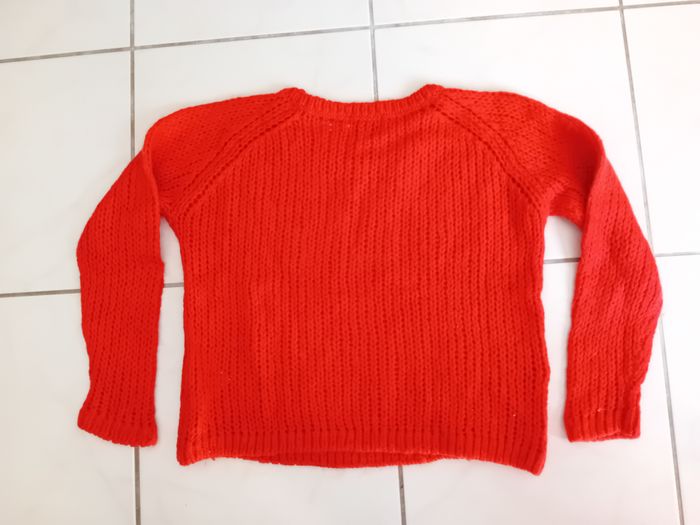 pull maille rouge ONLY état neuf - photo numéro 3