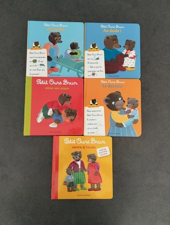 Livre petit ours brun: école, docteur..