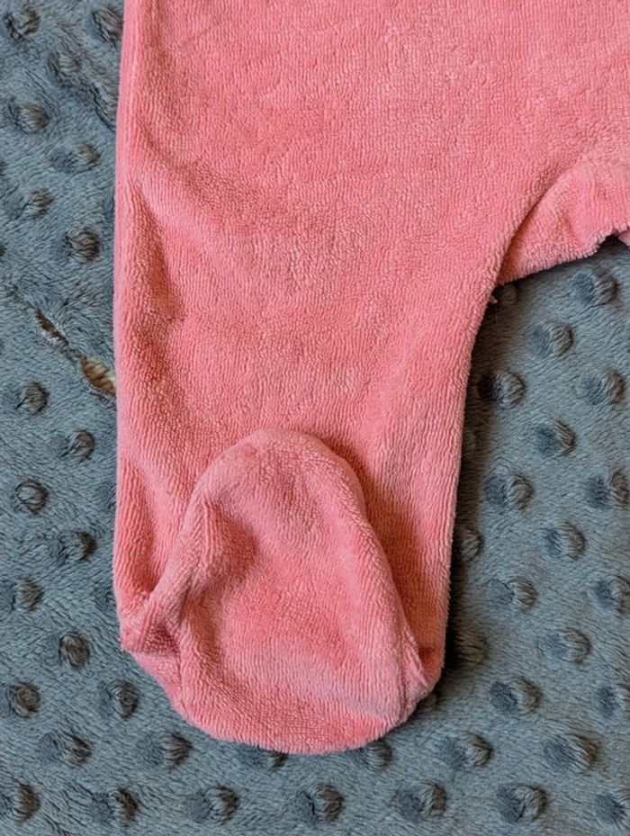 Grenouillère pyjama velours fille 3 mois Colombe velour - photo numéro 5