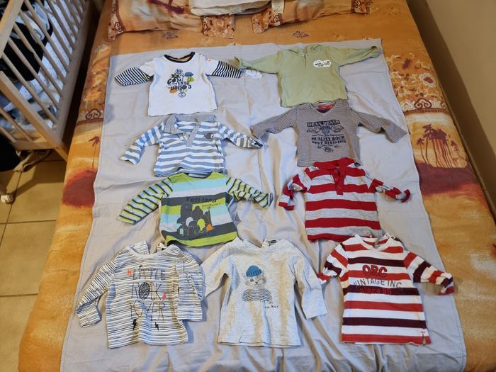 Lot de pull manche longue garçon 6 mois - photo numéro 3