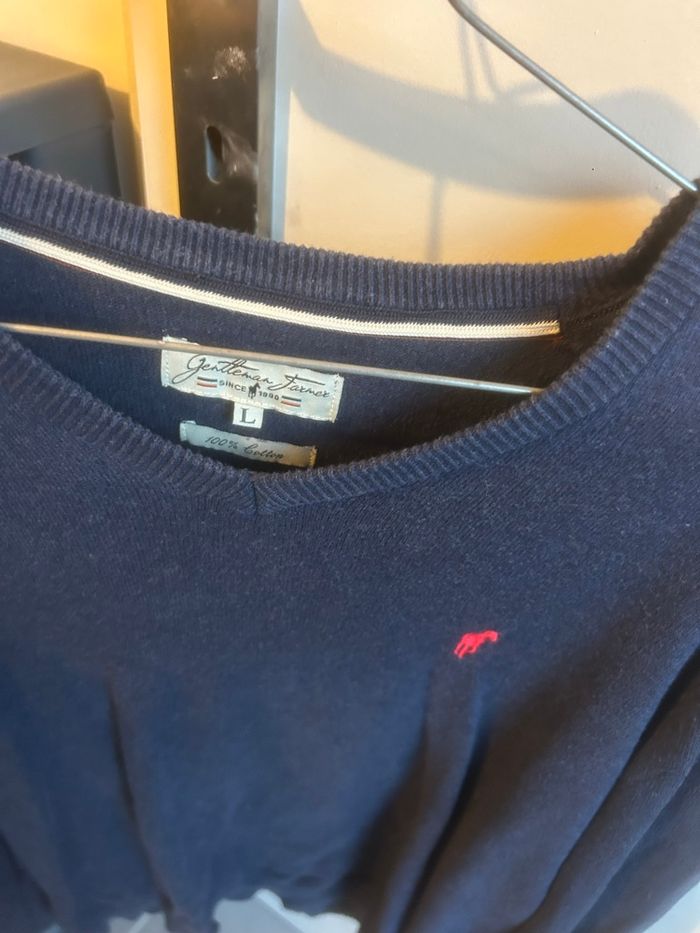 Pull homme gentleman Farmer TBE taille L bleu marine - photo numéro 3