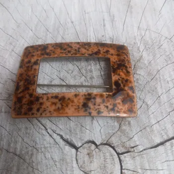 Broche vintage marron moucheté
