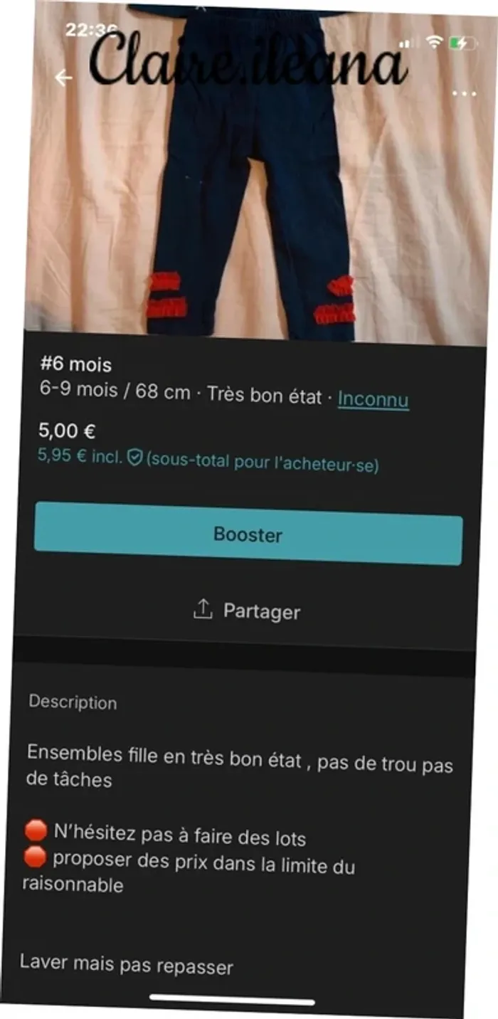 🛑 ensemble fille 6 mois 🛑 - photo numéro 2