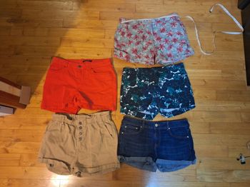 Lot 5 shorts femme taille L
