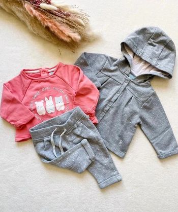 Ensemble veste + sweat + jogging 3/6 mois - Obaïbi