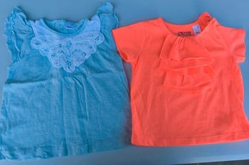 Lot de 2 hauts fille 9 mois 