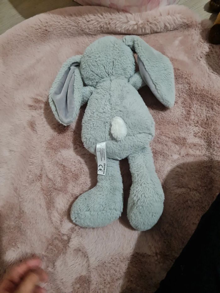 Jolie pti lapinou gris et bleu très bon etat - photo numéro 4