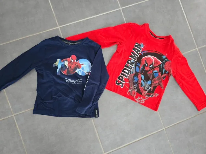 Lot de 2 tee shirts manches longues spiderman