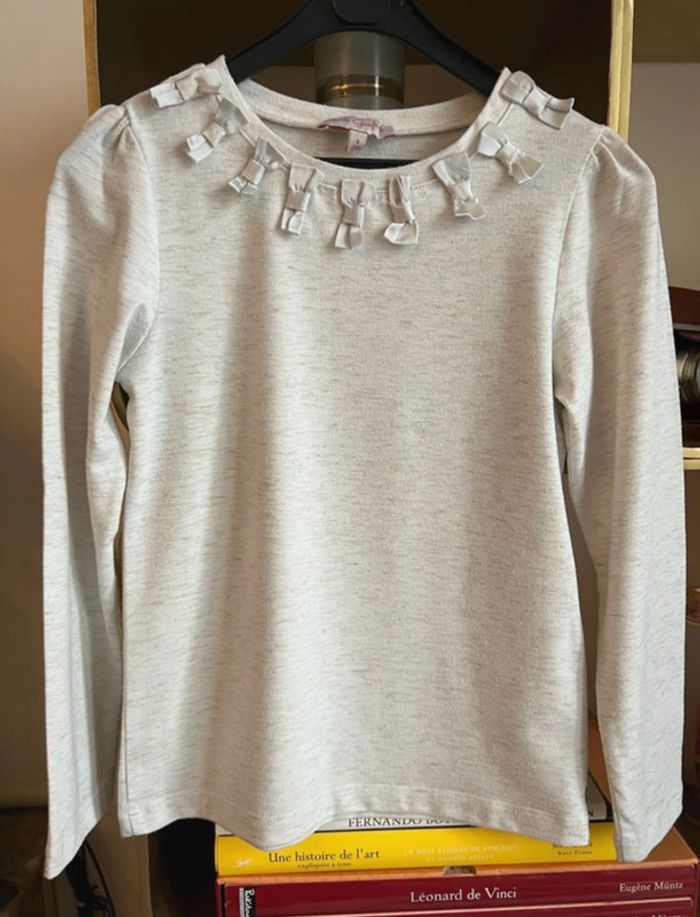 T-shirt manches longues col avec nœuds 8 ans - Lili Gaufrette - photo numéro 2