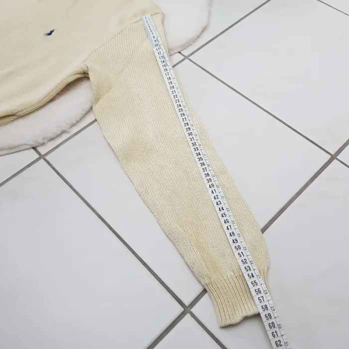 Pull Camionneur half demi zip Ralph Lauren M Beige - photo numéro 11