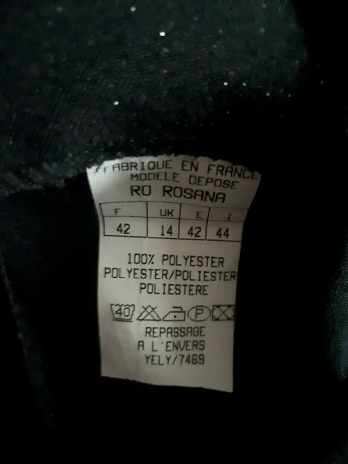 🌚Robe fourreau noir pailletée 42 - photo numéro 3
