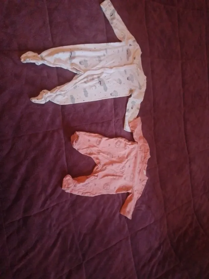 Pyjama grenouillère bébé fille 1 mois - photo numéro 2