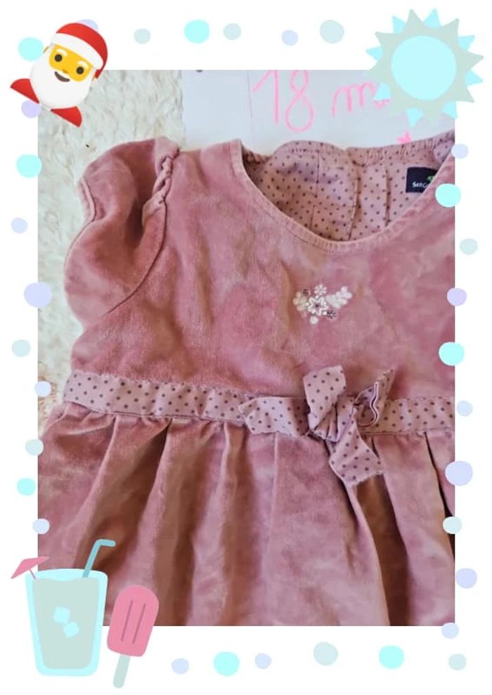 Robe velour sergent major vieux rose 18 mois lavé une fois jamais porté - photo numéro 6