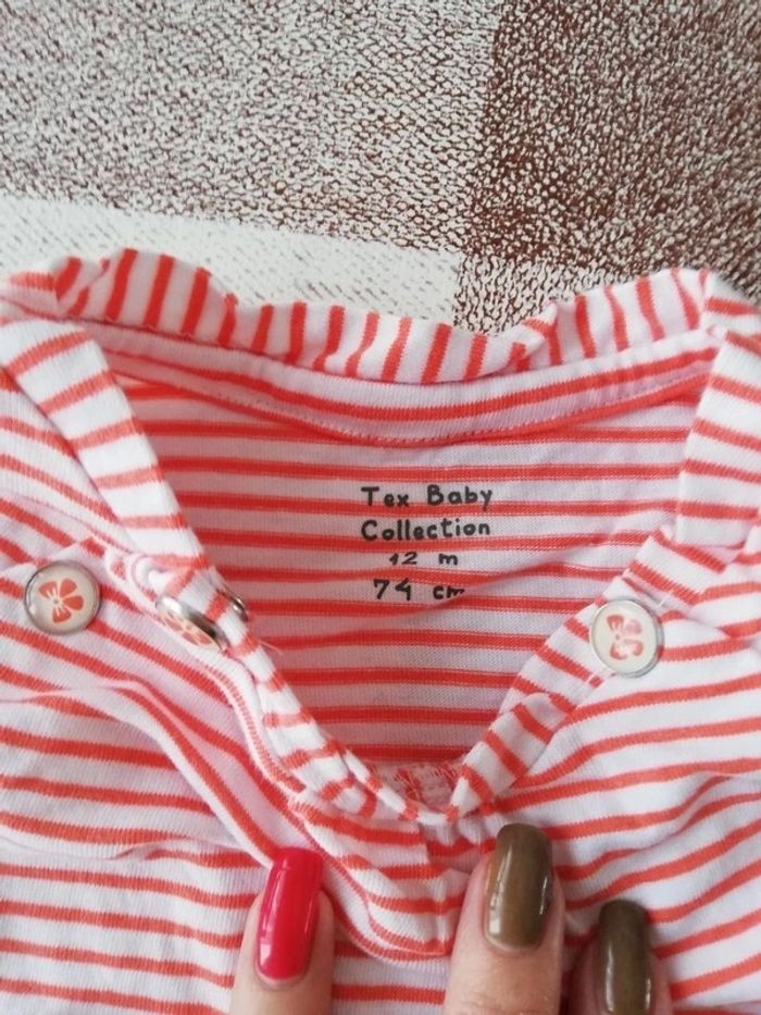 Tee shirt rayé Tex 12 mois - photo numéro 2
