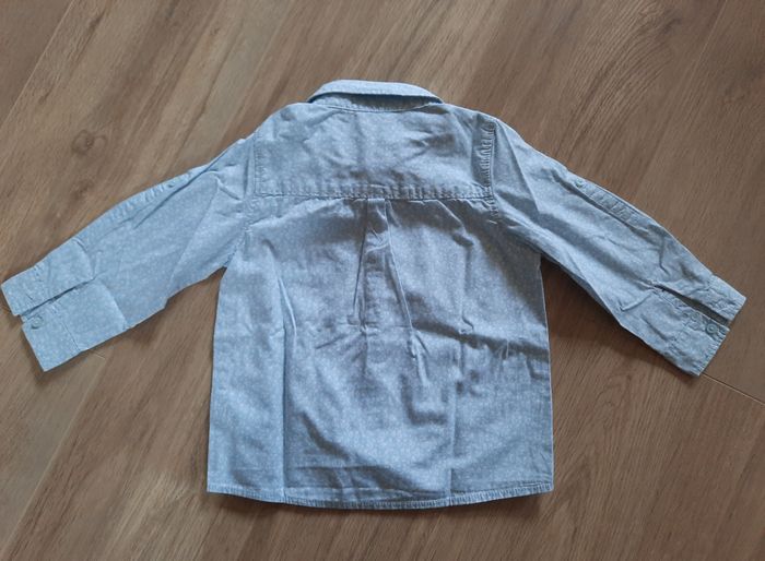 Chemise manches longues imprimé bleu ciel et blanc TAO 2 ans/23 mois - photo numéro 3