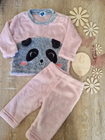 Pyjama 2 pièces molletonné bebe fille 6 mois