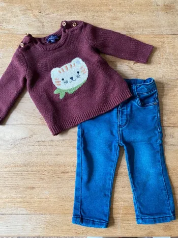 Pull et jean 3 mois