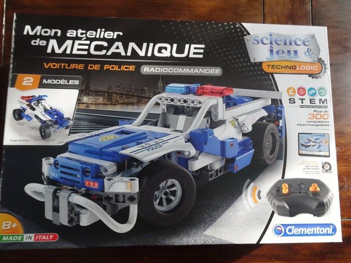 Clementoni science et jeu - Mon Atelier de Mécanique – Voiture de police radiocommandée