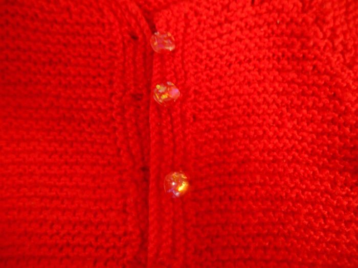 Gilet bébé fille rouge 6-9 mois - photo numéro 2
