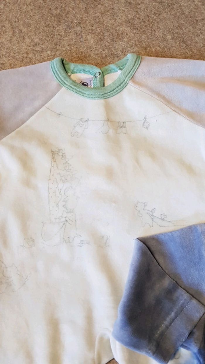 Lot de 2 pyjamas velours garcon 3 mois petit bateau - photo numéro 3