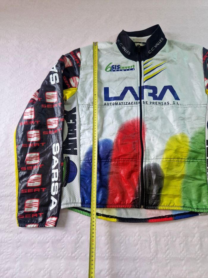 Veste cyclisme vintage , C.C Valles , sponso Seat , taille M - photo numéro 3