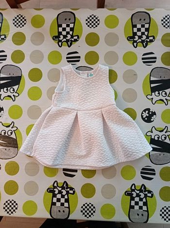 Robe blanche Tex 6 mois