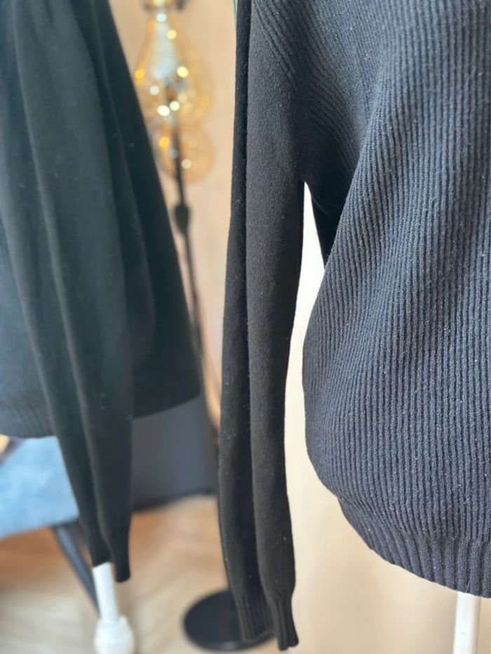 Pull noir en laine Colmar – taille XL, logo brodé - photo numéro 9