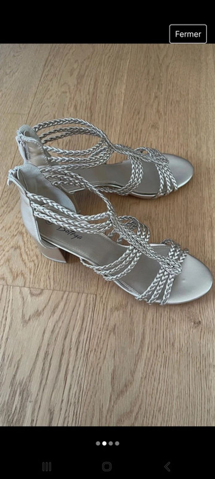 sandales doré - photo numéro 2