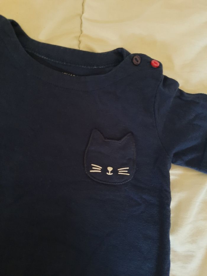 Tee-shirt bleu marine Bouchara 23M - photo numéro 2