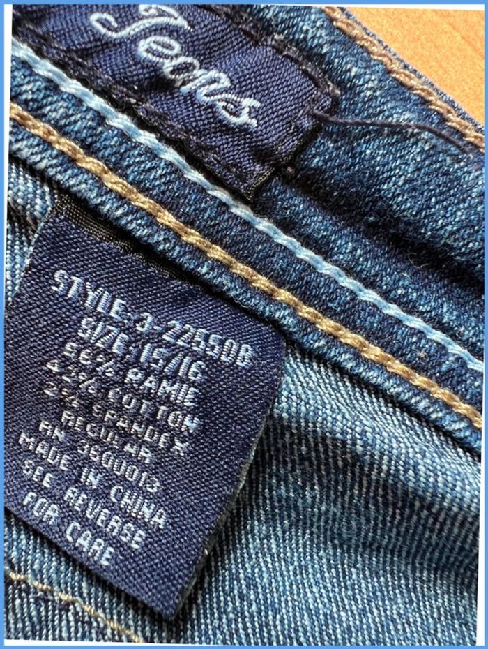 Short en jean vintage Femme Bleu marine brodé strass – Taille M/L L - photo numéro 13