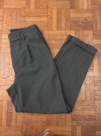 Pantalon chino femme gris