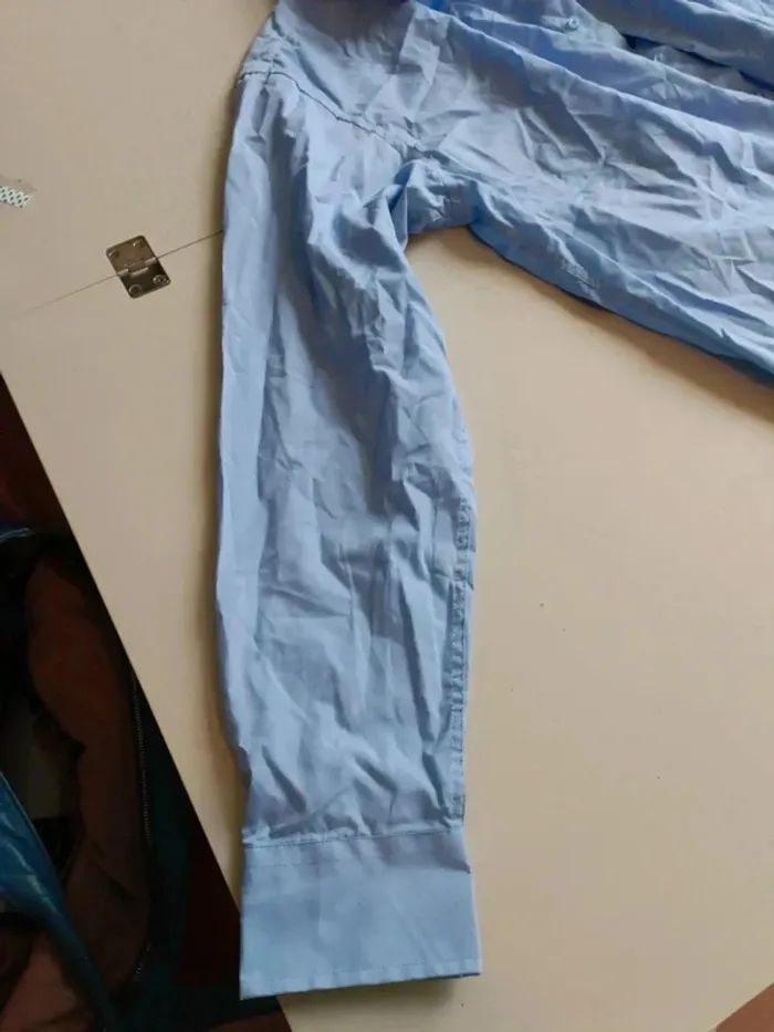Chemise manche longue bleu emporio fashion taille l - photo numéro 5