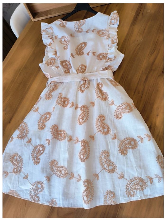 Robe lilie courte été brodé coton xl xxl - photo numéro 2