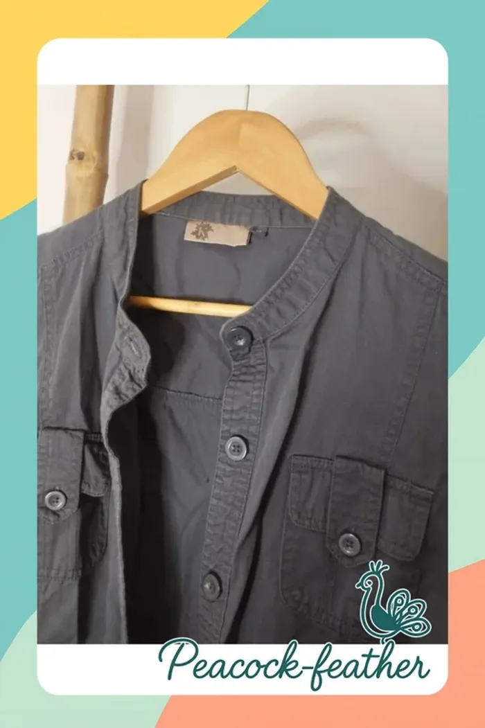 Veste saharienne grise Kiabi 40 - photo numéro 7