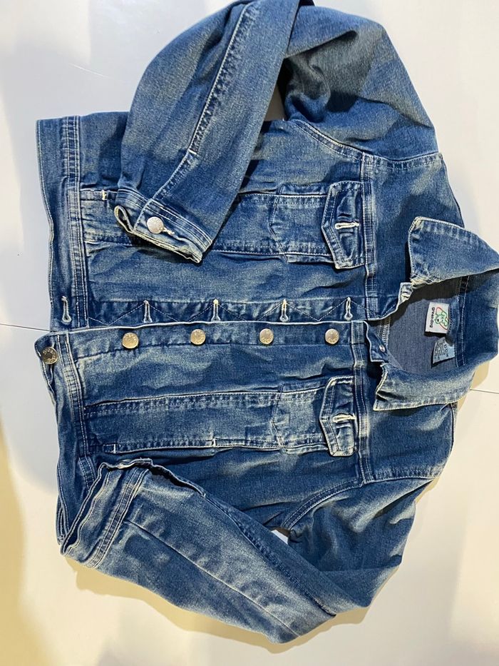 Veste en jeans bleu foncée Green dog taille 10/12 ans