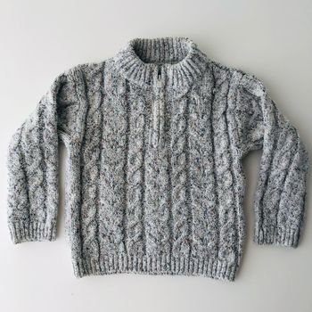 Pull en laine gris