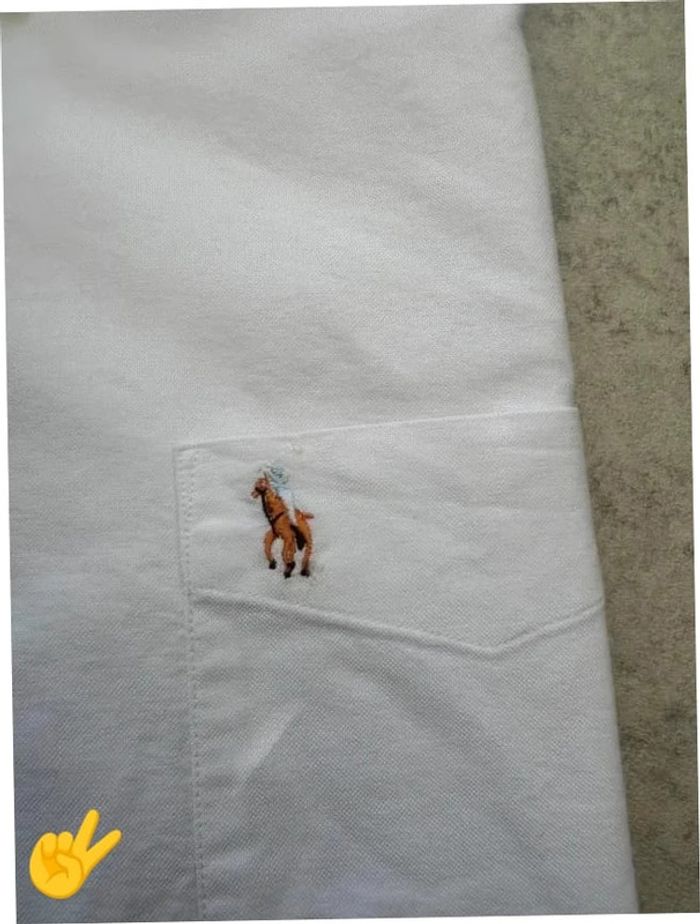 Chemise Ralph Lauren manche longue Taille L blanc Homme Men CHE14 - photo numéro 2