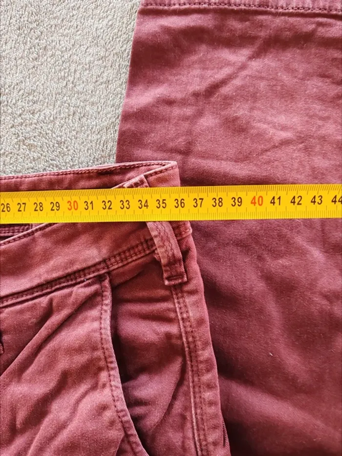 Pantalon slim Lee Cooper bordeaux – Taille 38 (W29 L34) Femme - photo numéro 6