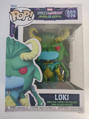 Funko Pop Loki Monster Hunter Mech Strike Marvel 992 boite abimé