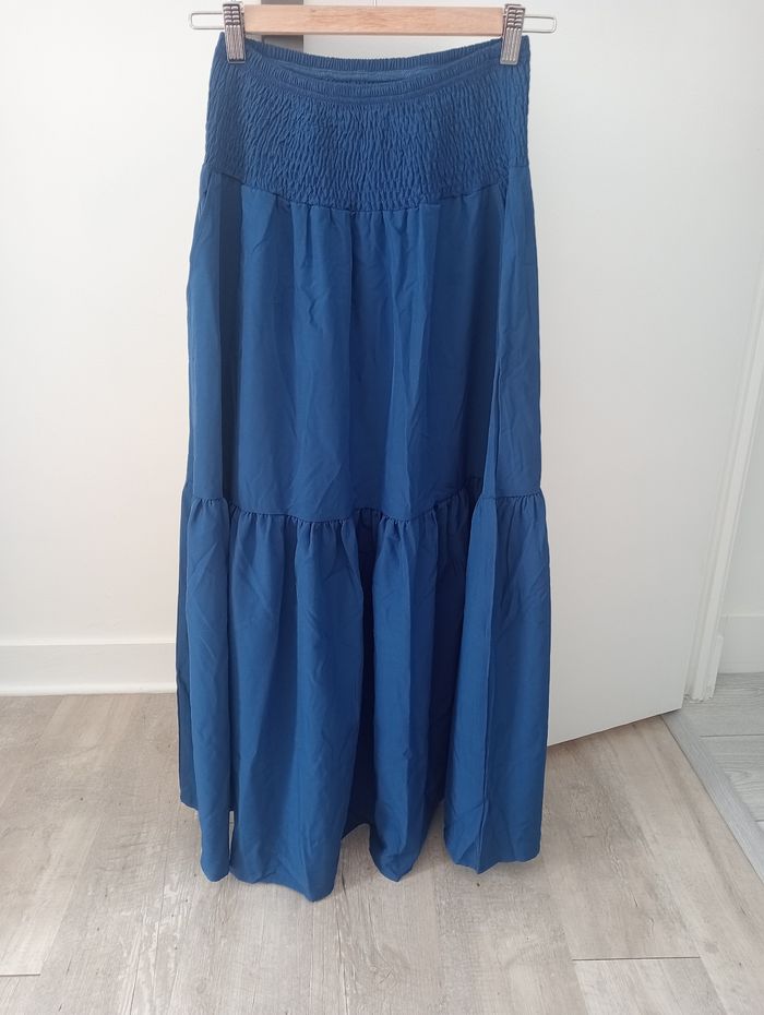 Jupe longue bleu roi taille s