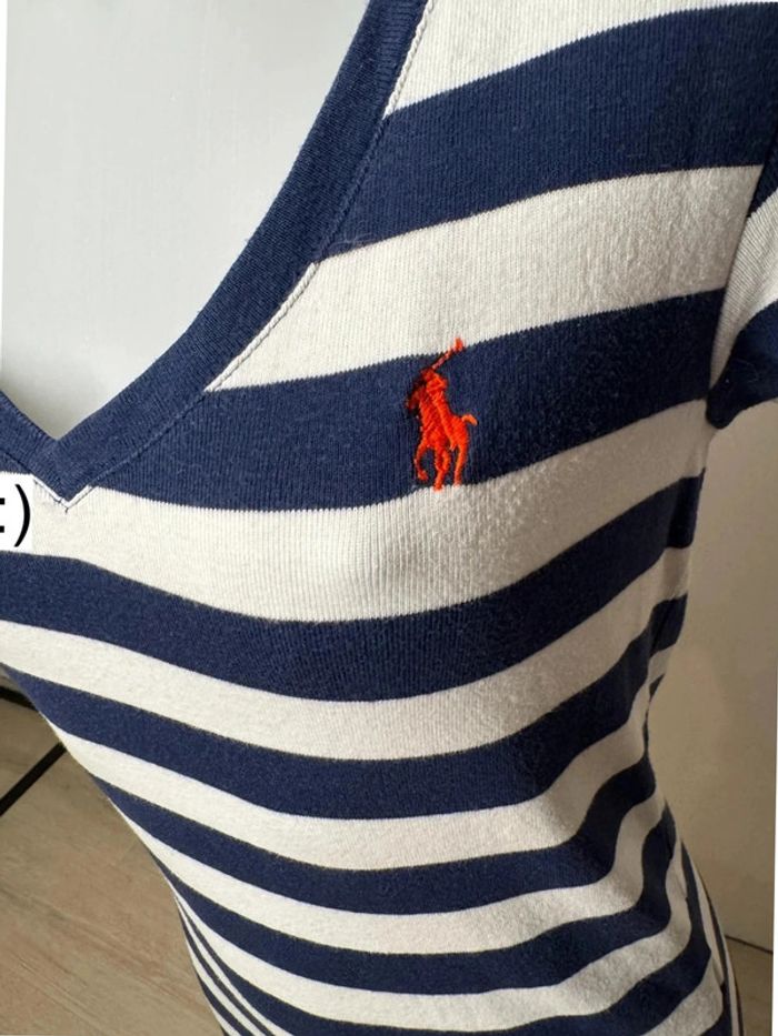 T-shirt femme Ralph Lauren Sport taille L col V - photo numéro 5