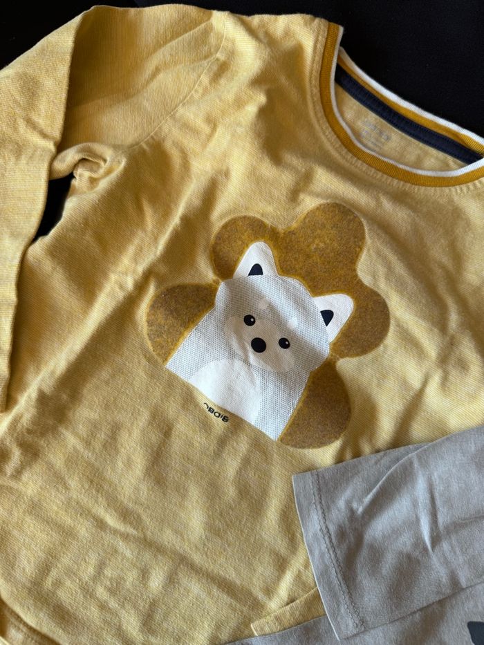 Lot 2 t-shirt 2-3 ans Jaune Obaidi - photo numéro 2