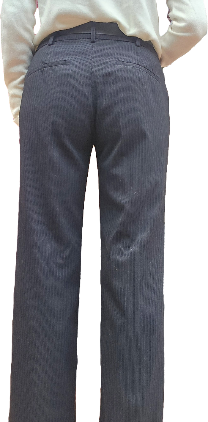 📌 Pantalon Zara Basic Noir Fines Rayures - photo numéro 4