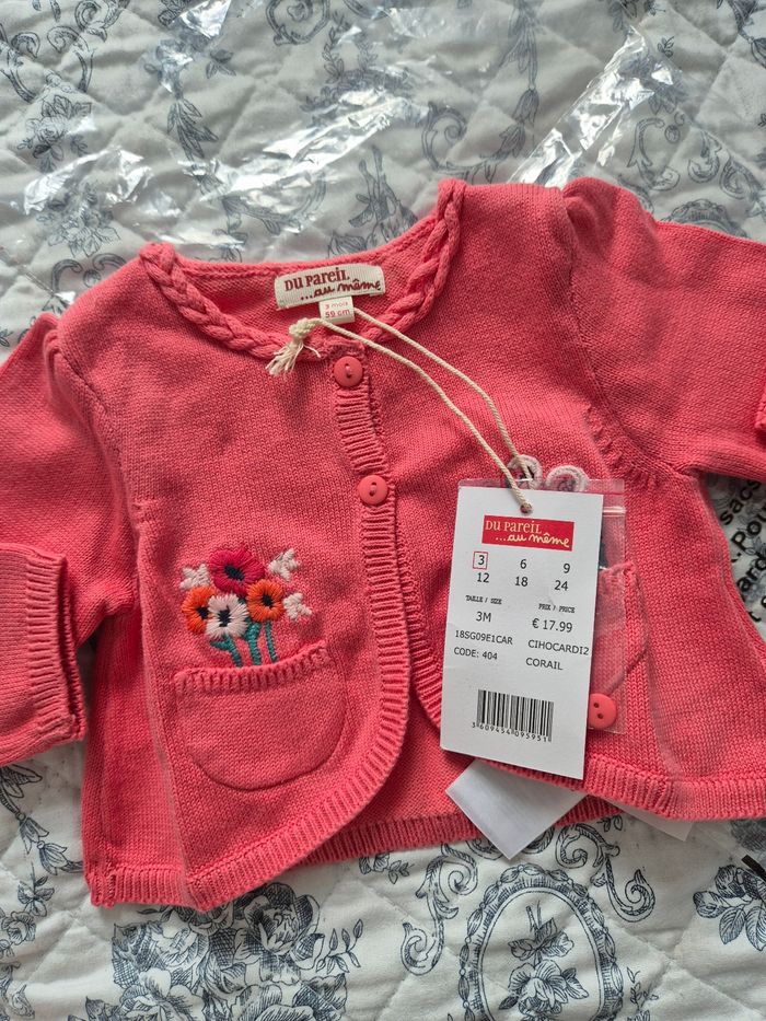Gilet bébé fille 3mois  Du pareil au même - photo numéro 3